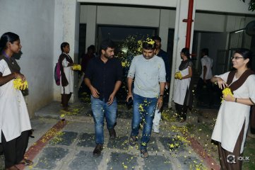 London Babulu Movie Team at KBN College Vijayawada